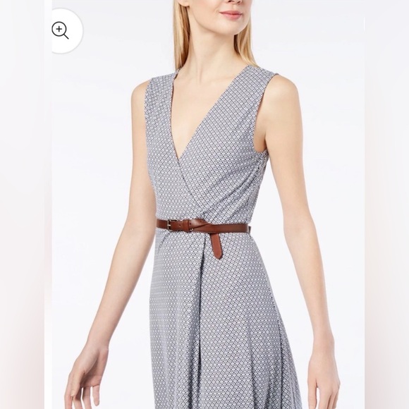 Weekend Max Mara Echi mosaic-print maxi dress in blue and white L - Picture 3 of 13